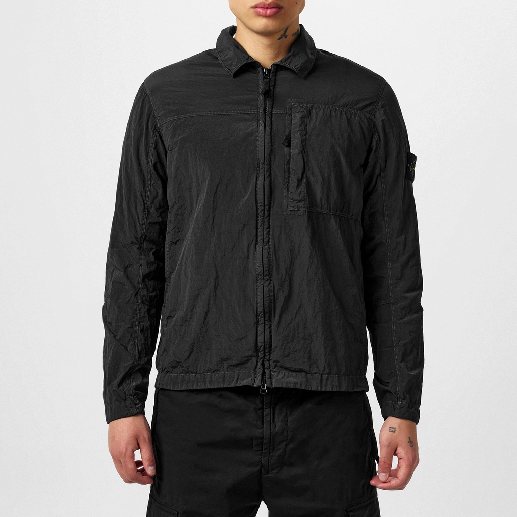 Stone Island Garment Dyed Crinkle Reps Overshirt - Piombo V0062